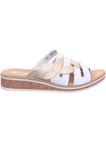 rieker Pantoletten in weiss/lightgold