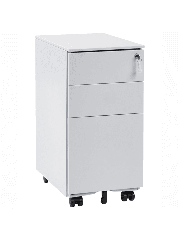 Beliani Büroschrank BOLSENA in Grau - (W) 30 x (H) 60 x (L) 45 cm