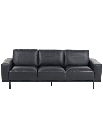 Beliani 3-Sitzer Sofa SOVIK in Schwarz - (W) 215 x (H) 72 x (L) 87 cm