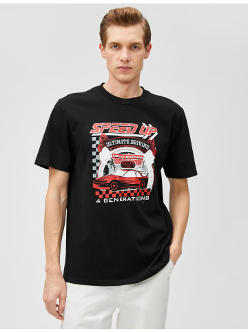 KOTON T-shirt in Schwarz