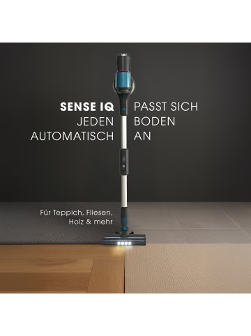 Livington Akku Staubsauger mit Schmutzsensor Sense IQ in Grau