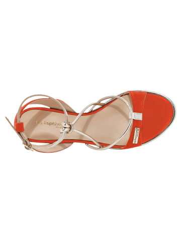 Les Tropéziennes par M Belarbi Lilonbuc-Sandalen mit Absatz aus Leder Orange