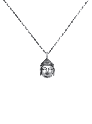 KUZZOI Halskette 925 Sterling Silber Buddha in Silber