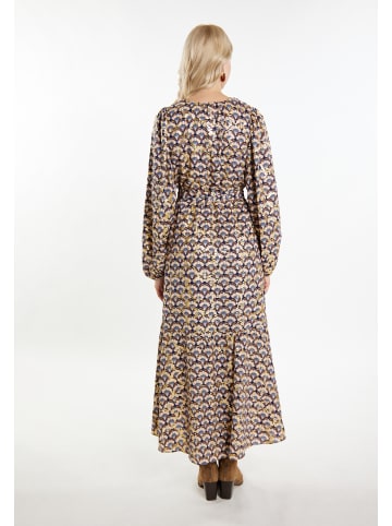 IZIA Damen Maxikleid Mit Print in Marine Mehrfarbig