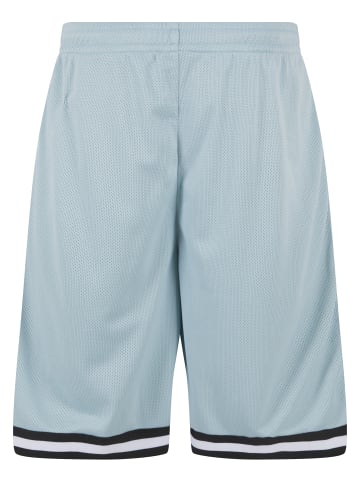 Urban Classics Urban Classics Herren Stripes Mesh Shorts in oceanblue/black/white