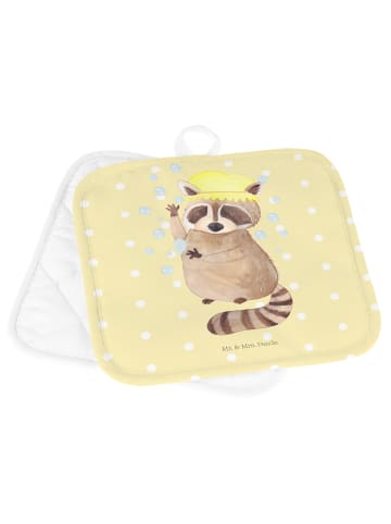 Mr. & Mrs. Panda topfhalter Waschbär ohne Spruch in Gelb Pastell