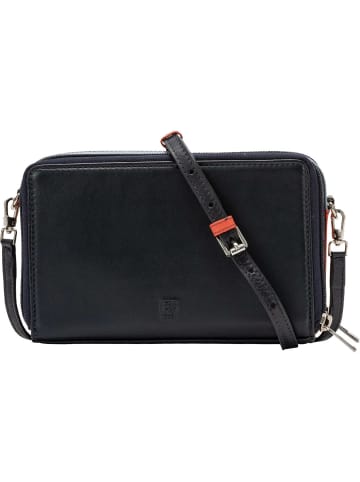 DuDu Umhängetasche Leder 19 cm in navy