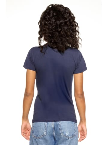 Cotton Prime® 2 Stück Damen T-Shirt O-Neck - Tee in dunkelblau