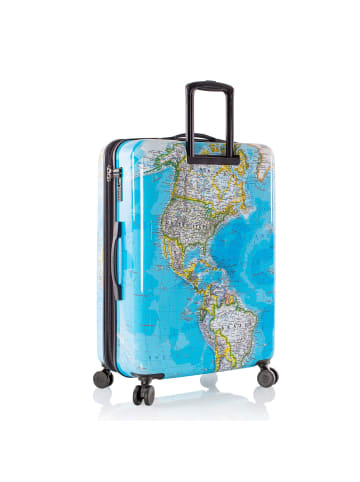 Heys Fashion 4 Rollen Trolley L 76 cm mit Dehnfalte in world map