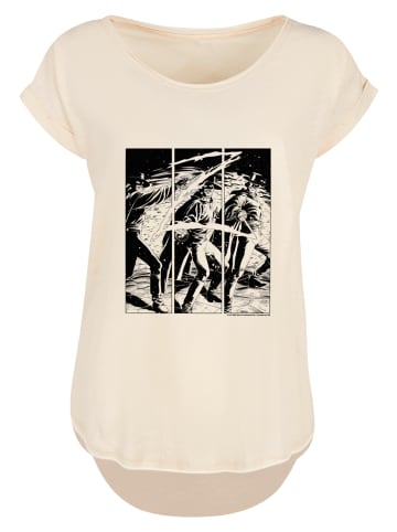 F4NT4STIC Long Cut T-Shirt Zorro Mark Of Zorro Comic Strip Art in Whitesand