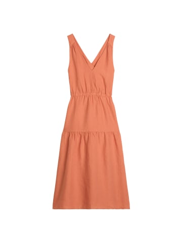 Marc O'Polo Leinen-Stufenkleid regular in Warm Orange