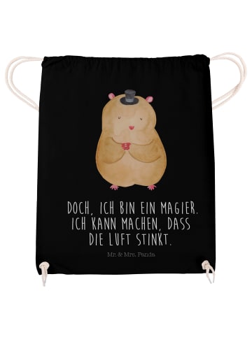 Mr. & Mrs. Panda Sportbeutel Hamster Hut mit Spruch in Schwarz