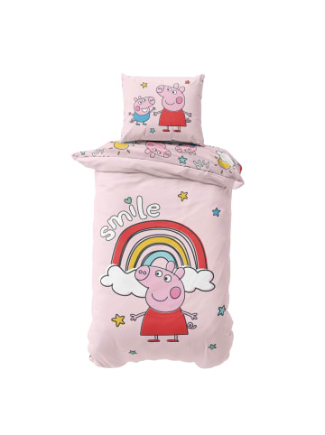 Peppa Pig Bettwäsche-Set "Peppa Pig, Peppa Wutz, Smile" in Rosa
