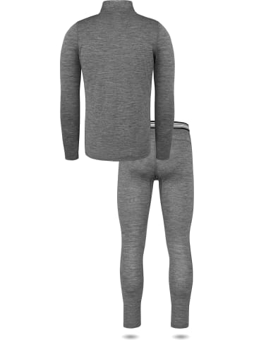 Normani Outdoor Sports Herren Merino Langarmshirt und Hose Canberra/Sydney in Grau