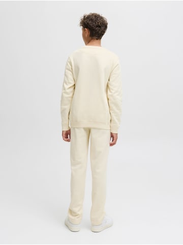 JACK & JONES Junior Sweatshirt JORNORREBRO EMB SWEAT CREW JNR in antique white