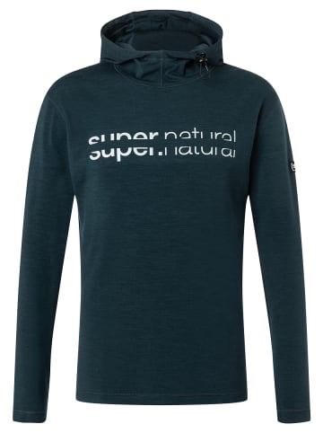 super.natural Merino Hoodie in blau