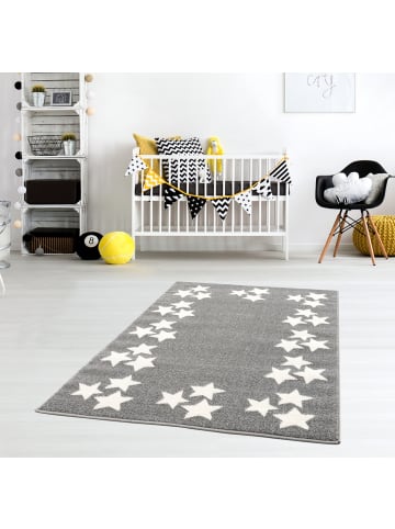 Happy Rugs Kinderteppich SPRING silbergrau/weiß