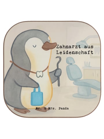Mr. & Mrs. Panda Untersetzer für Gläser Zahnarzt Leidenschaft De... in Weiß