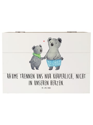 Mr. & Mrs. Panda Dekokiste Trennung von den Eltern mit Spruch in Weiß