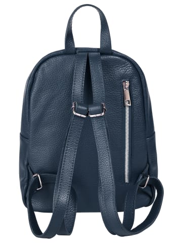 Samantha Look Rucksack echt Leder in blau
