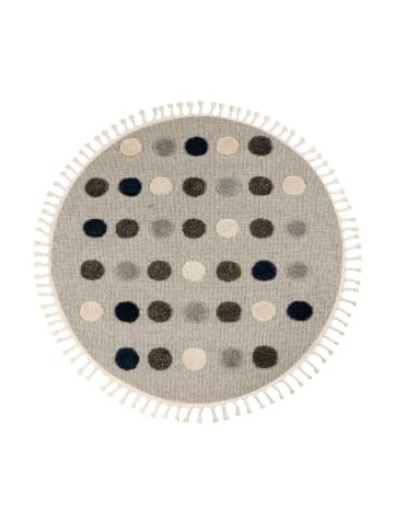 Kayoom Kinder Teppich Modena 419 in grau - rund