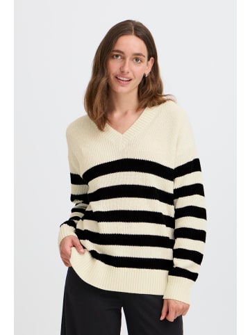 Oxmo V-Ausschnitt-Pullover OXKALA in Weiß