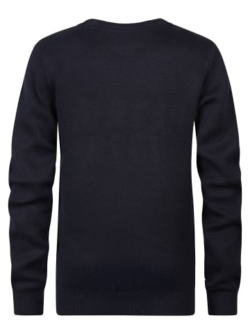 Petrol Industries Strickpullover mit Aufdruck Bloomington in Blau