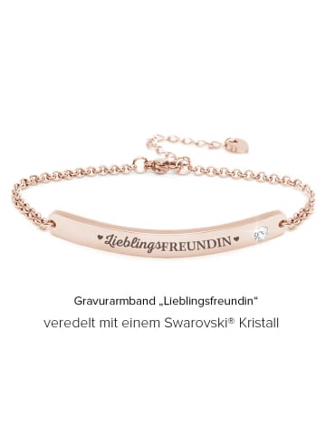 Silvity Gravur-Armband "LieblingsFreundin" mit einem Kristall Stein - Bronze