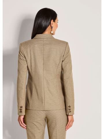 MADELEINE Eleganter Einreiher im Minimal-Design in caramel / schwarz