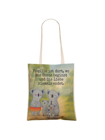 Mr. & Mrs. Panda Tote Bag Koala Familie Design mit Spruch in Weiß