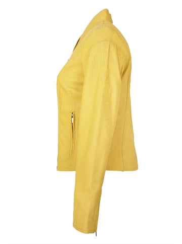 JILANI Lederjacke Lammnappa in Hellgelb