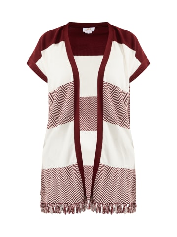 usha FESTIVAL Damen Strickweste in Bordeaux Weiss