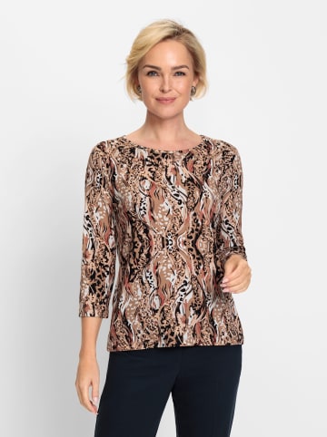 WITT WEIDEN 3/4-Arm-Shirt in camel-terra-bedruckt