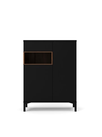 ebuy24 Sideboard Ringe Schwarz 89 x 37 cm