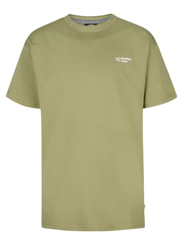 Petrol Industries T-Shirt mit Rückenaufdruck Shoreline in Grün