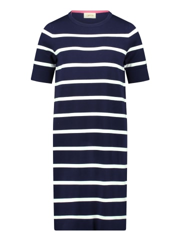 CARTOON Strickkleid mit Rundhalsausschnitt in Dunkelblau/Weiß