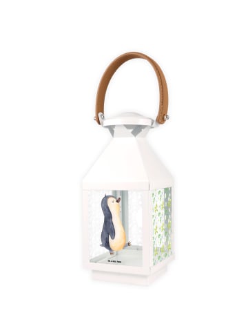 Mr. & Mrs. Panda Gartenlaterne Pinguin mHerzieren ohne Spruch in Transparent