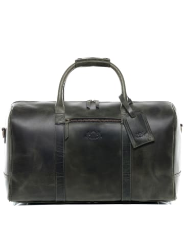 SID & VAIN Leder-Reisetasche Leder Weekender Unisex CHAD in grün