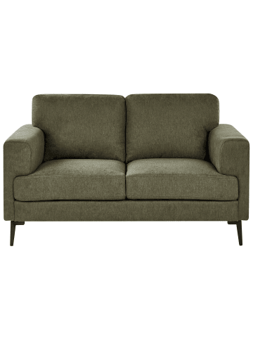 Beliani 2-Sitzer Sofa LOUSTO in Grün/Schwarz - (W) 156 x (H) 85 x (L) 65 cm