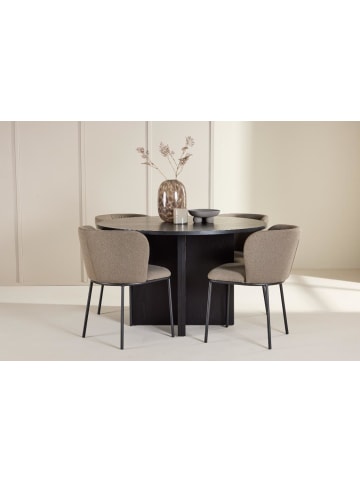ebuy24 Essgruppe Strada (4-teilig) Schwarz 120 x 120 cm