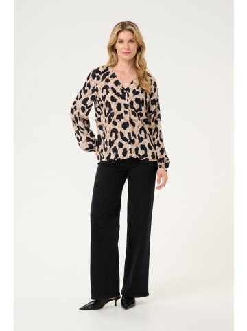 Kaffe Langarm-Bluse KAmaira in Large Animal Print