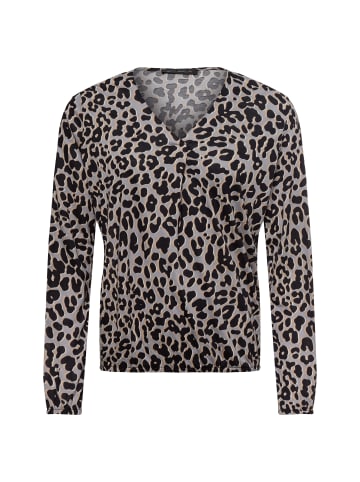 Betty Barclay Langarmshirt in hellgrau schwarz - 0001