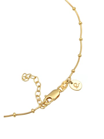 Elli Fußschmuck 925 Sterling Silber Astro, Halbmond, Sonne in Gold