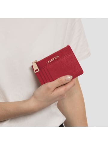 Lazarotti Bologna Leather Schlüsseletui Leder 11,5 cm mit Air Tag Fach in red