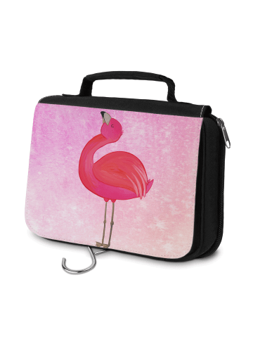 Mr. & Mrs. Panda beautycase Flamingo Stolz ohne Spruch in Aquarell Pink