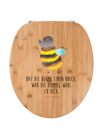 Mr. & Mrs. Panda WC Brille Hummel flauschig mit Spruch in Braun