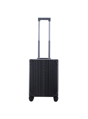 Aleon Business 4-Rollen Kabinentrolley Aluminium 55 cm schwarz