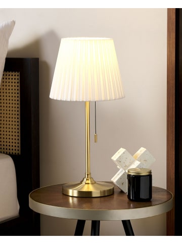 Beliani Tischleuchten TORYSA in Gold/Weiß - (W) 23 x (H) 48 x (L) 23 cm