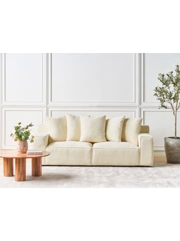Beliani 3-Sitzer Sofa VISKAN in Beige - (W) 200 x (H) 62 x (L) 74 cm