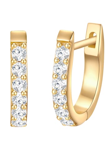 Trilani Creolen Sterling Silber Zirkonia in gelbgold